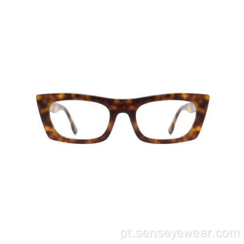 Mulheres moda gato olho acetato de óculos óculos de moldura